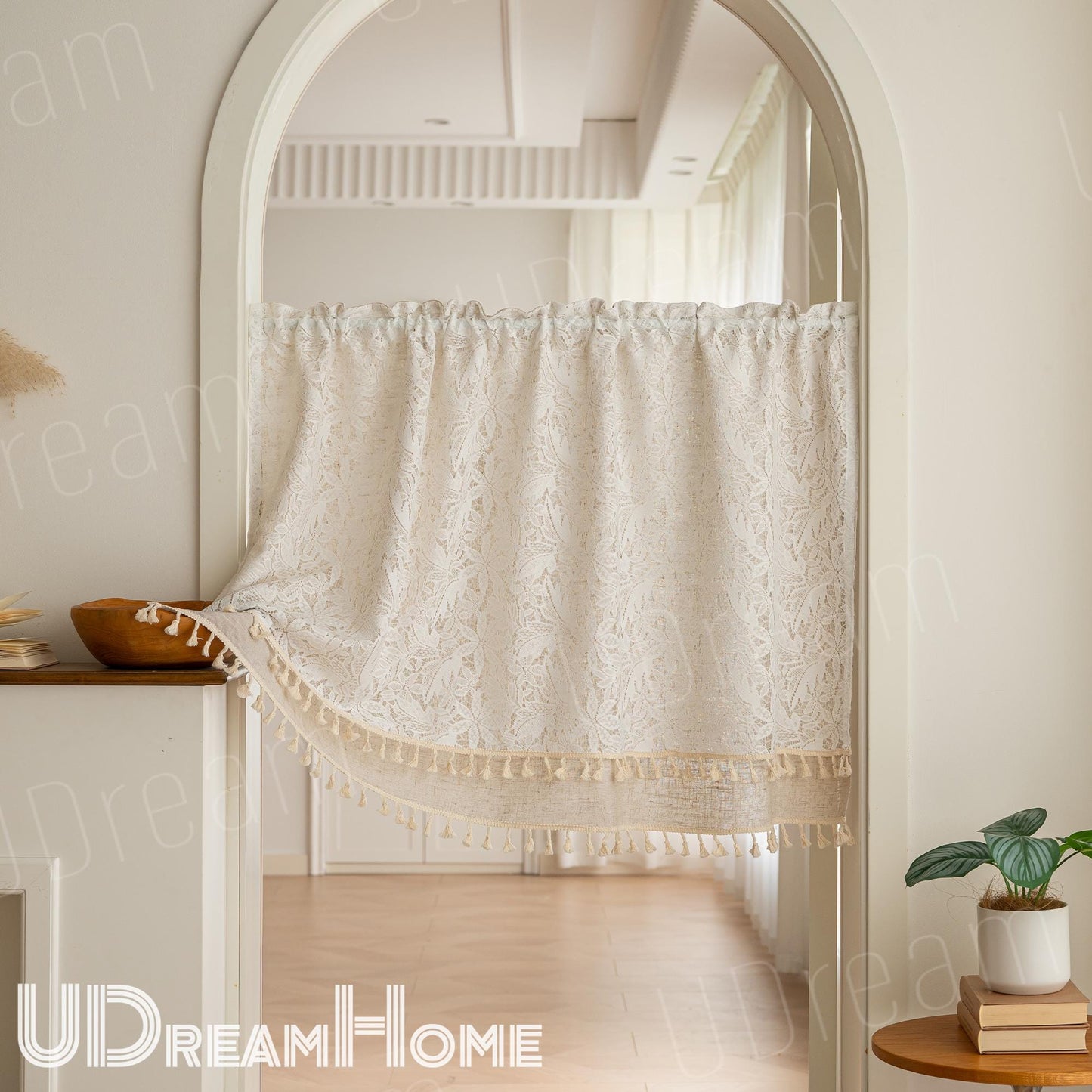 Embroidered French Country Lace Curtain - UDreamHome