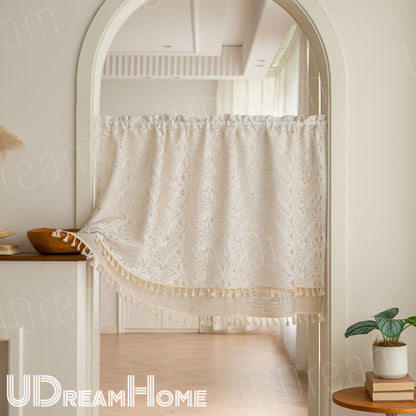Embroidered French Country Lace Curtain - UDreamHome