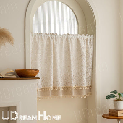 Embroidered French Country Lace Curtain - UDreamHome