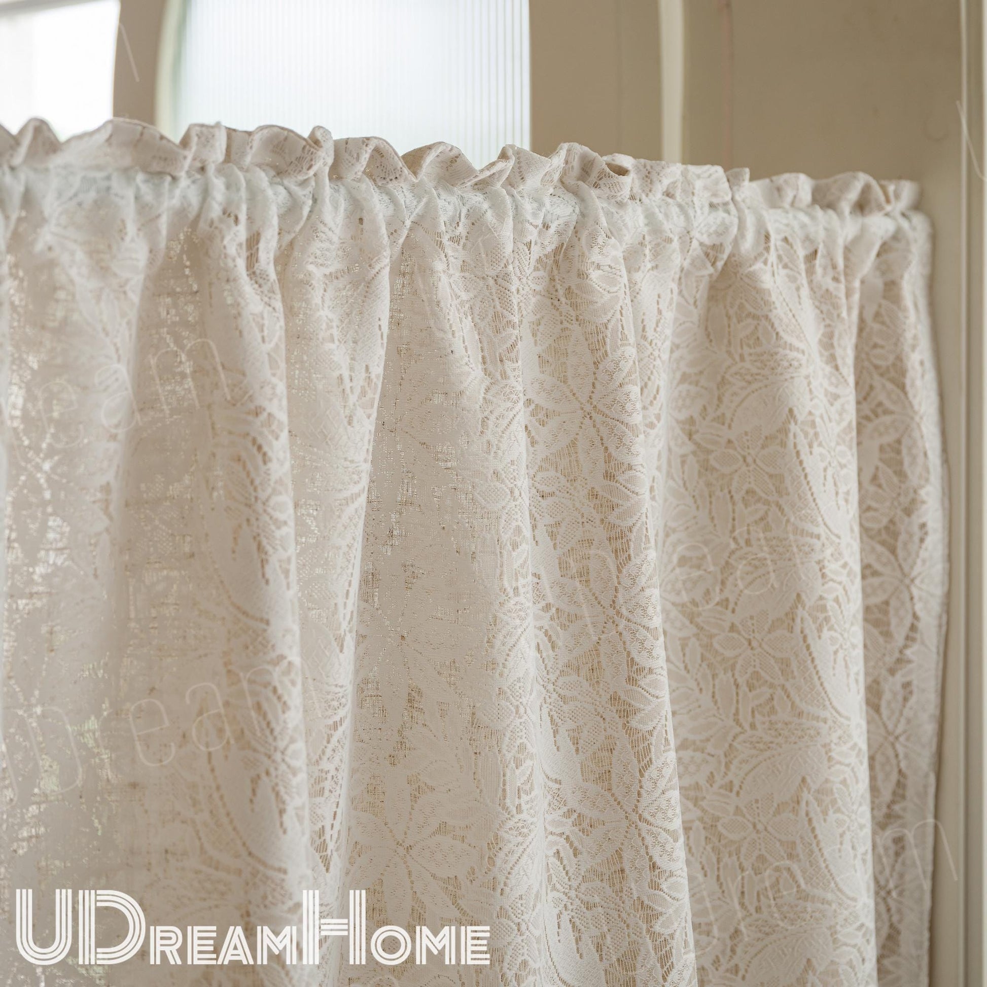 Embroidered French Country Lace Curtain - UDreamHome