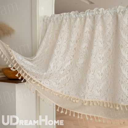 Embroidered French Country Lace Curtain - UDreamHome