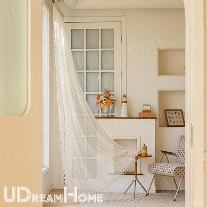 Farmhouse Kitchen Sheer Curtain Panels for Window Treatment - UDreamHome