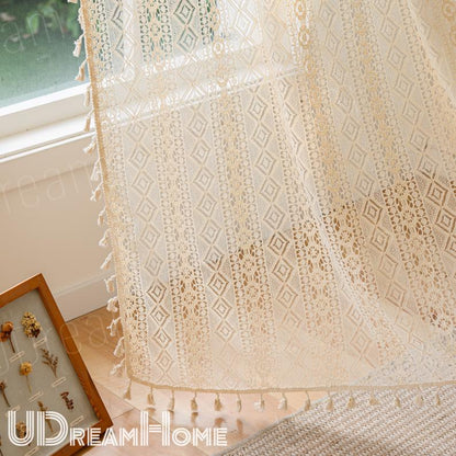 Farmhouse Kitchen Sheer Curtain Panels for Window Treatment - UDreamHome