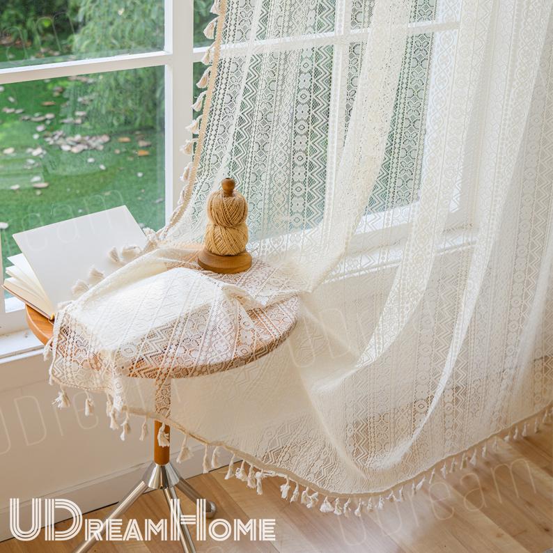 Farmhouse Light Filtering Kitchen Curtains - UDreamHome