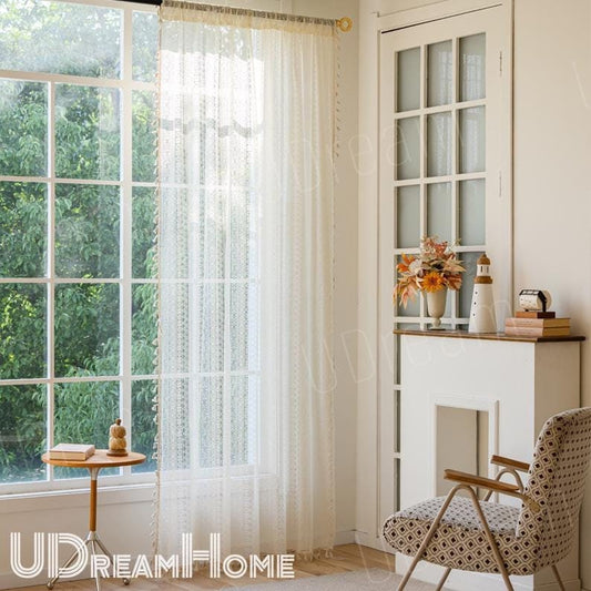 Farmhouse Light Filtering Kitchen Curtains - UDreamHome