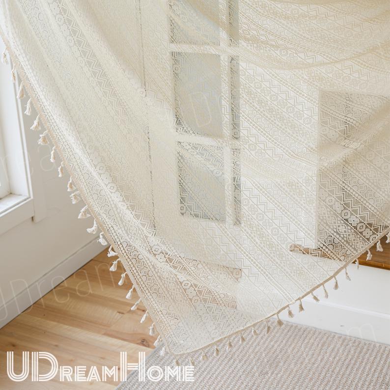 Farmhouse Light Filtering Kitchen Curtains - UDreamHome