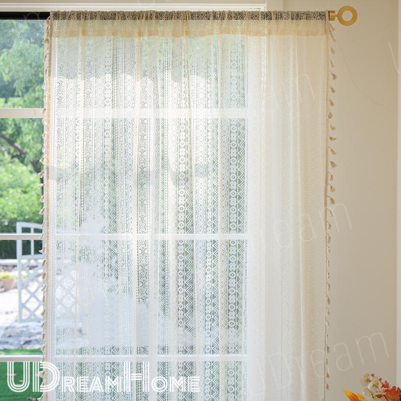 Farmhouse Light Filtering Kitchen Curtains - UDreamHome