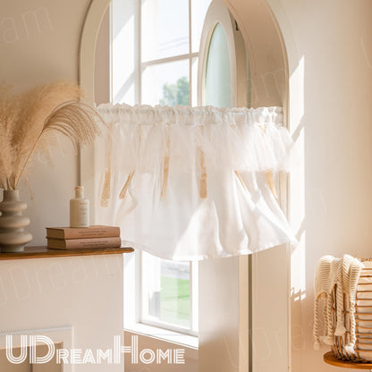 French Shabby Chic Semi - Sheer Curtain - UDreamHome