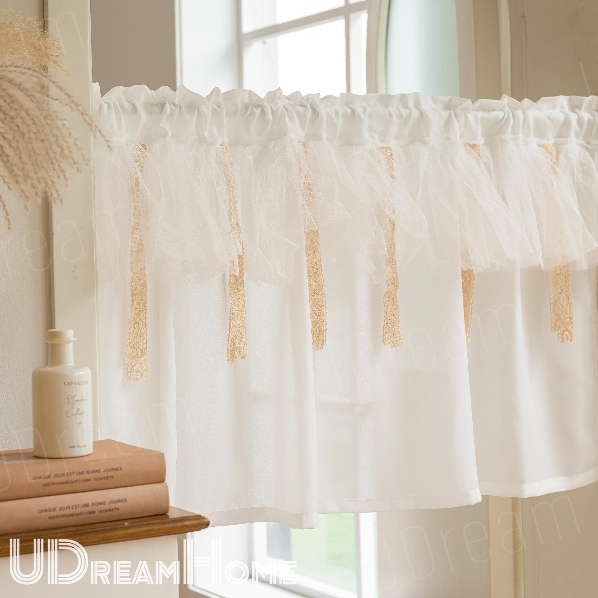 French Shabby Chic Semi - Sheer Curtain - UDreamHome