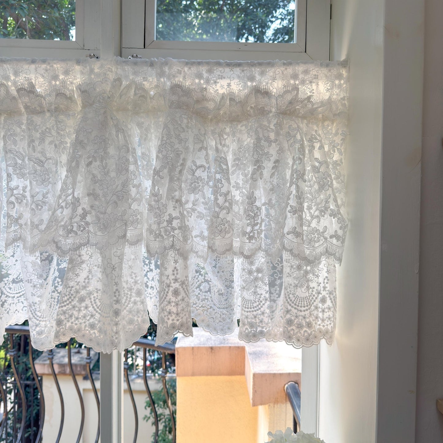 French Style Country Ruffled Curtains Valance - UDreamHome