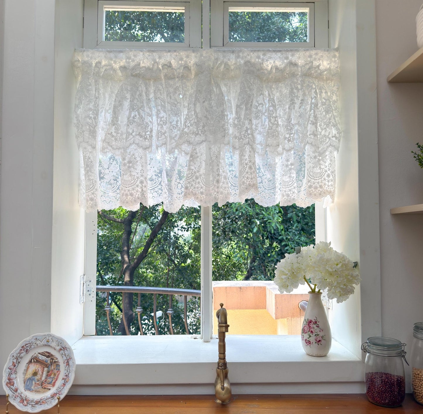 French Style Country Ruffled Curtains Valance - UDreamHome