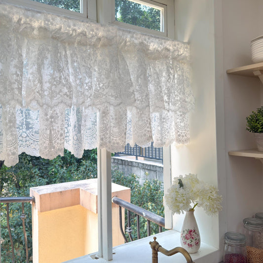 French Style Country Ruffled Curtains Valance - UDreamHome