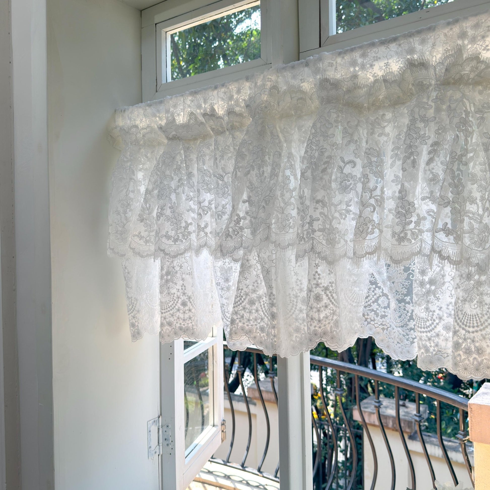 French Style Country Ruffled Curtains Valance - UDreamHome