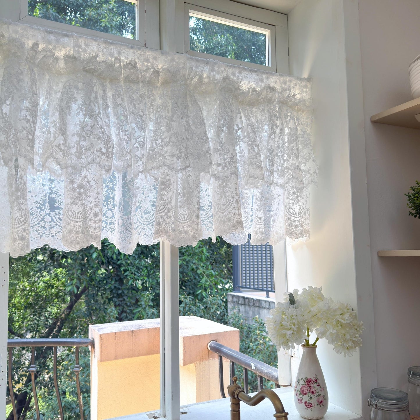 French Style Country Ruffled Curtains Valance - UDreamHome