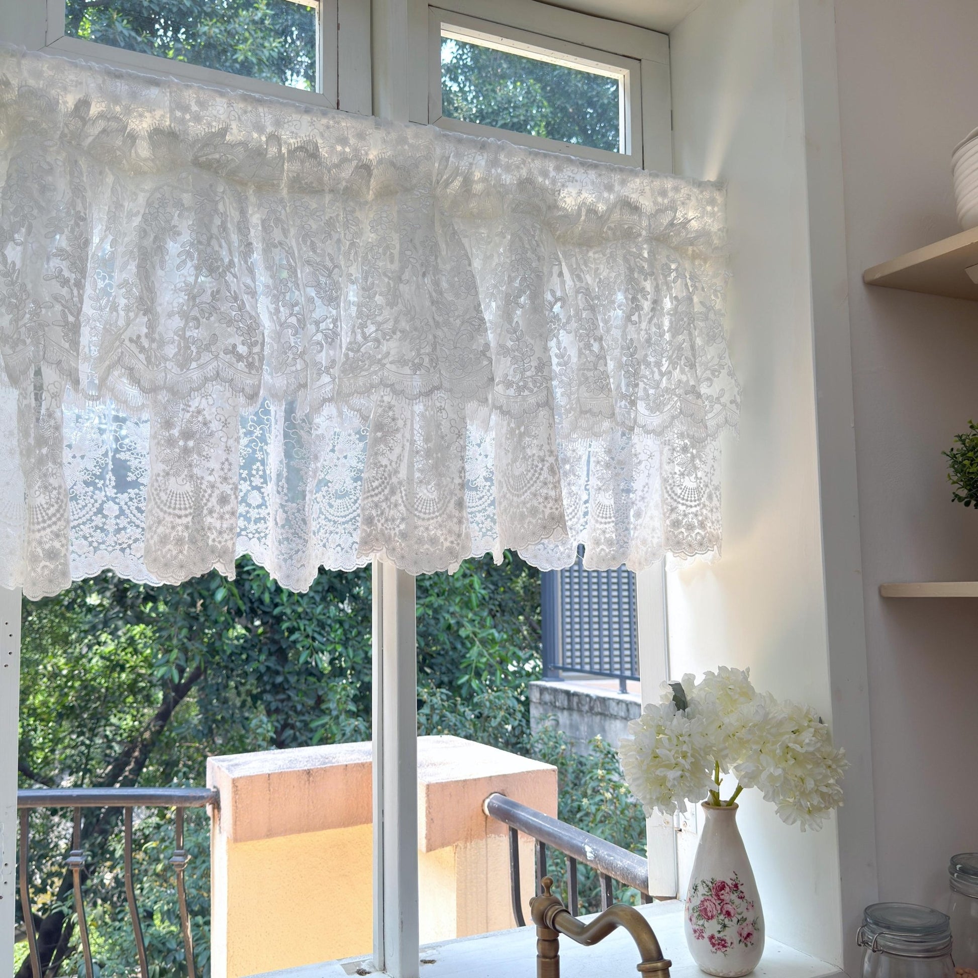 French Style Country Ruffled Curtains Valance - UDreamHome