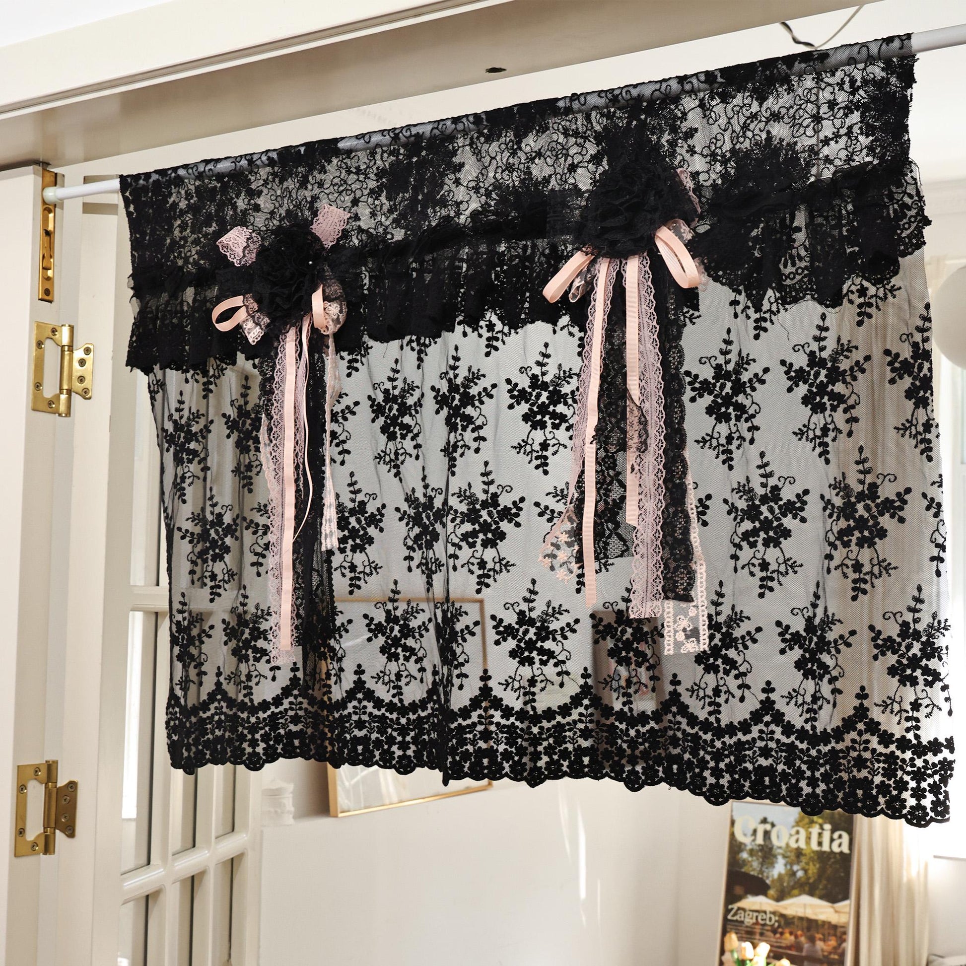 Gothic Bohemian Lace Curtain Valance - UDreamHome