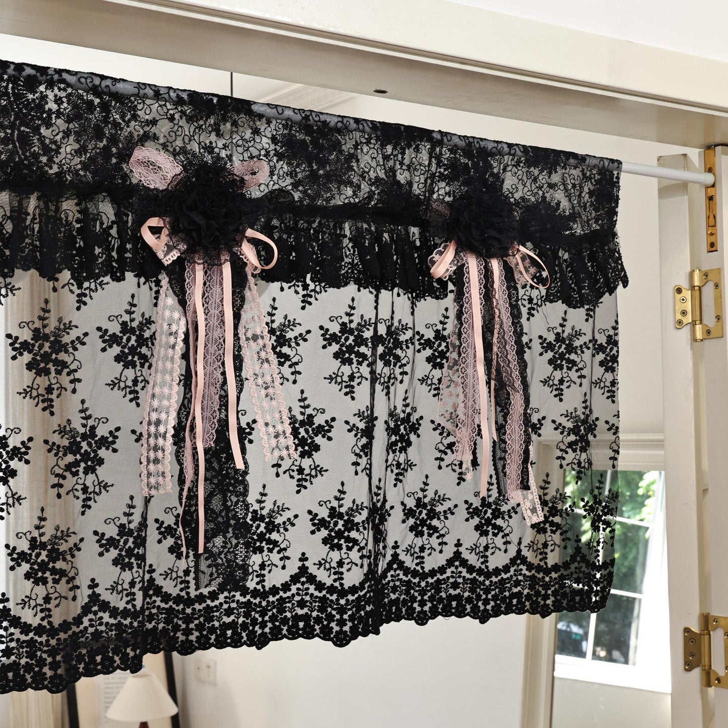 Gothic Bohemian Lace Curtain Valance - UDreamHome