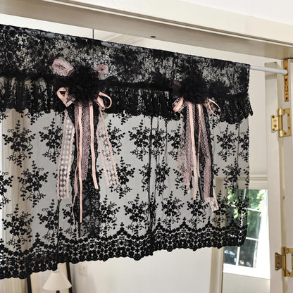 Gothic Bohemian Lace Curtain Valance - UDreamHome