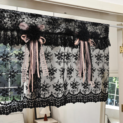 Gothic Bohemian Lace Curtain Valance - UDreamHome