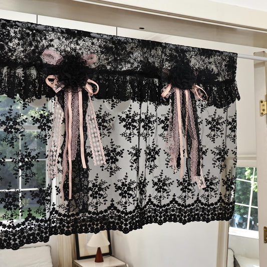 Gothic Bohemian Lace Curtain Valance - UDreamHome