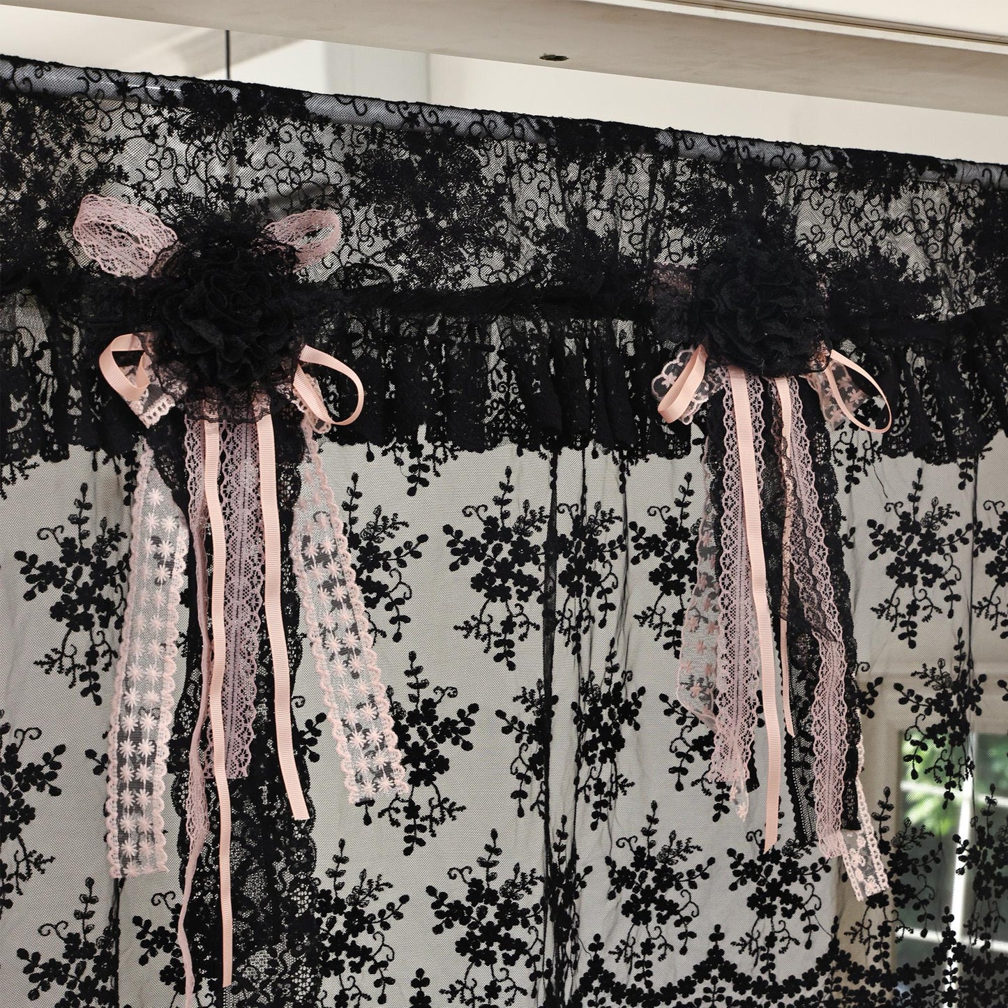 Gothic Bohemian Lace Curtain Valance - UDreamHome