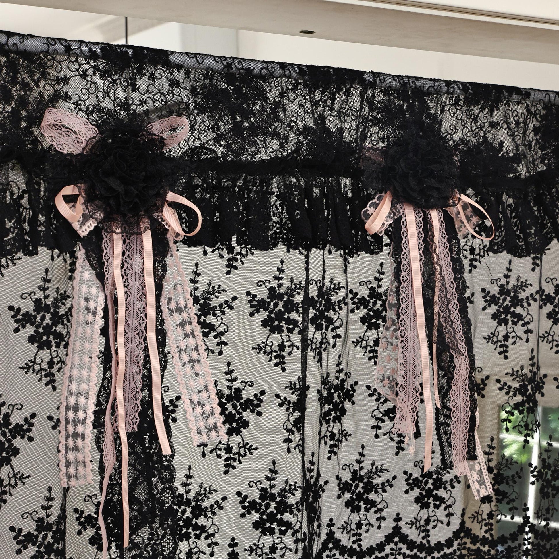 Gothic Bohemian Lace Curtain Valance - UDreamHome