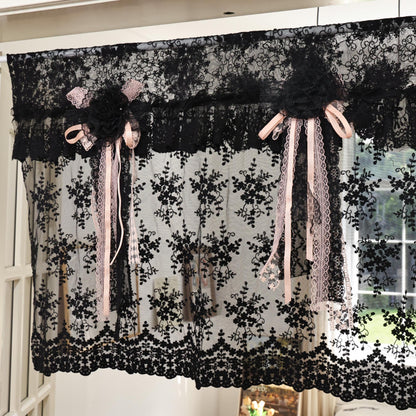 Gothic Bohemian Lace Curtain Valance - UDreamHome