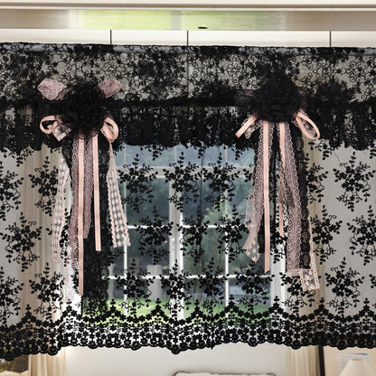 Gothic Bohemian Lace Curtain Valance - UDreamHome