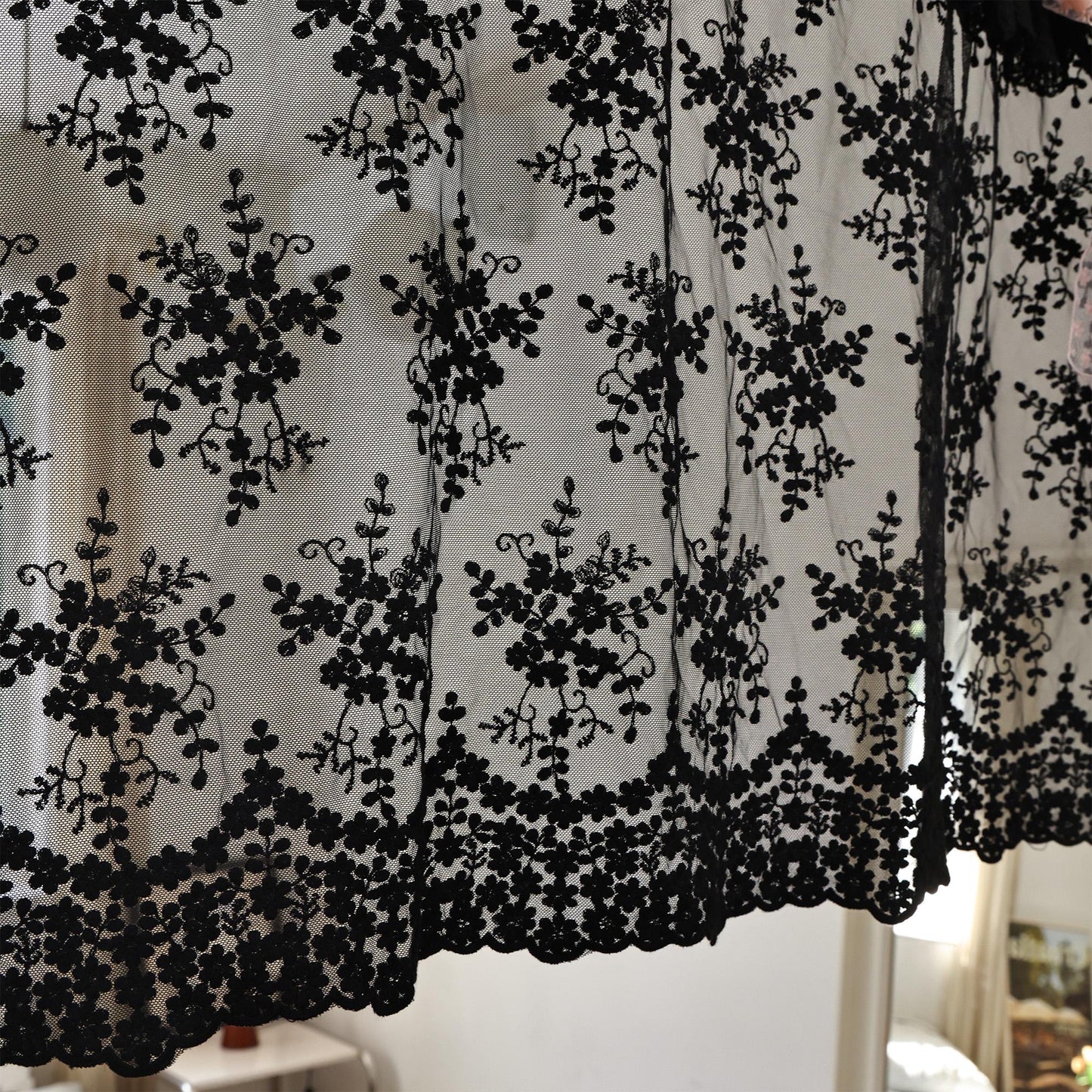 Gothic Bohemian Lace Curtain Valance - UDreamHome