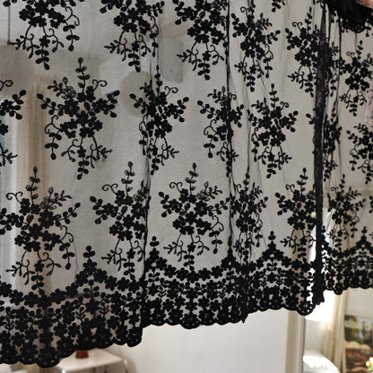 Gothic Bohemian Lace Curtain Valance - UDreamHome