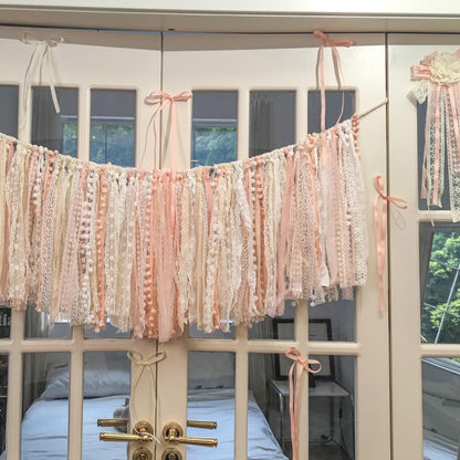 Handmade Shabby Chic Lace Garland Rustic Wedding Photo Backdrop - UDreamHome