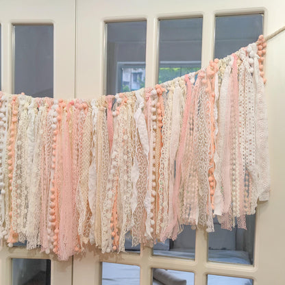 Handmade Shabby Chic Lace Garland Rustic Wedding Photo Backdrop - UDreamHome
