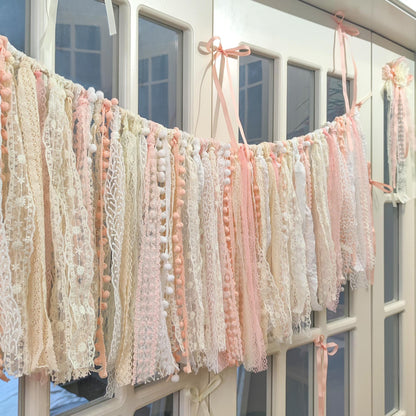 Handmade Shabby Chic Lace Garland Rustic Wedding Photo Backdrop - UDreamHome