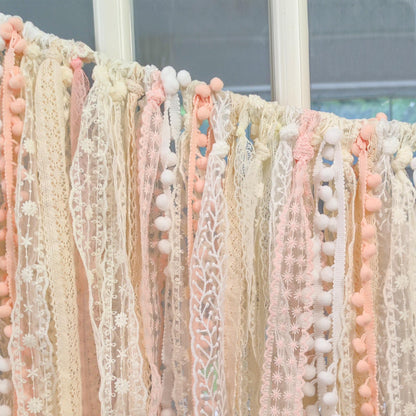 Handmade Shabby Chic Lace Garland Rustic Wedding Photo Backdrop - UDreamHome