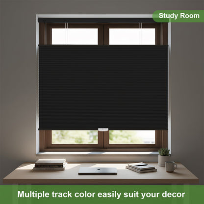 Blackout Honeycomb Shades - No Drill Cordless Top Down Bottom Up