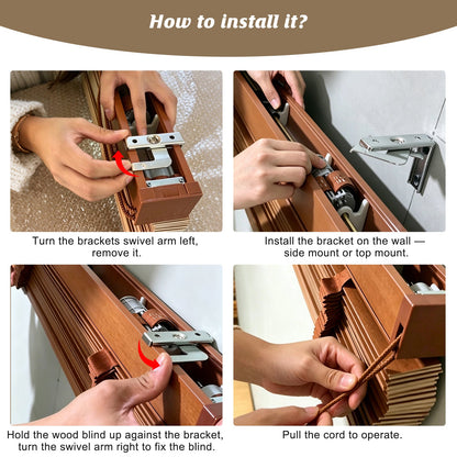 Custom Corded Wood Venetian Blinds | Waterproof Window Blinds for Bathroom, Kitchen & Office