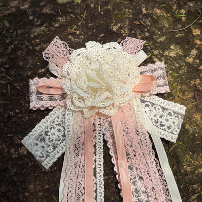 Shabby Chic Lace Valance: Rustic Pink Boho Window Curtain