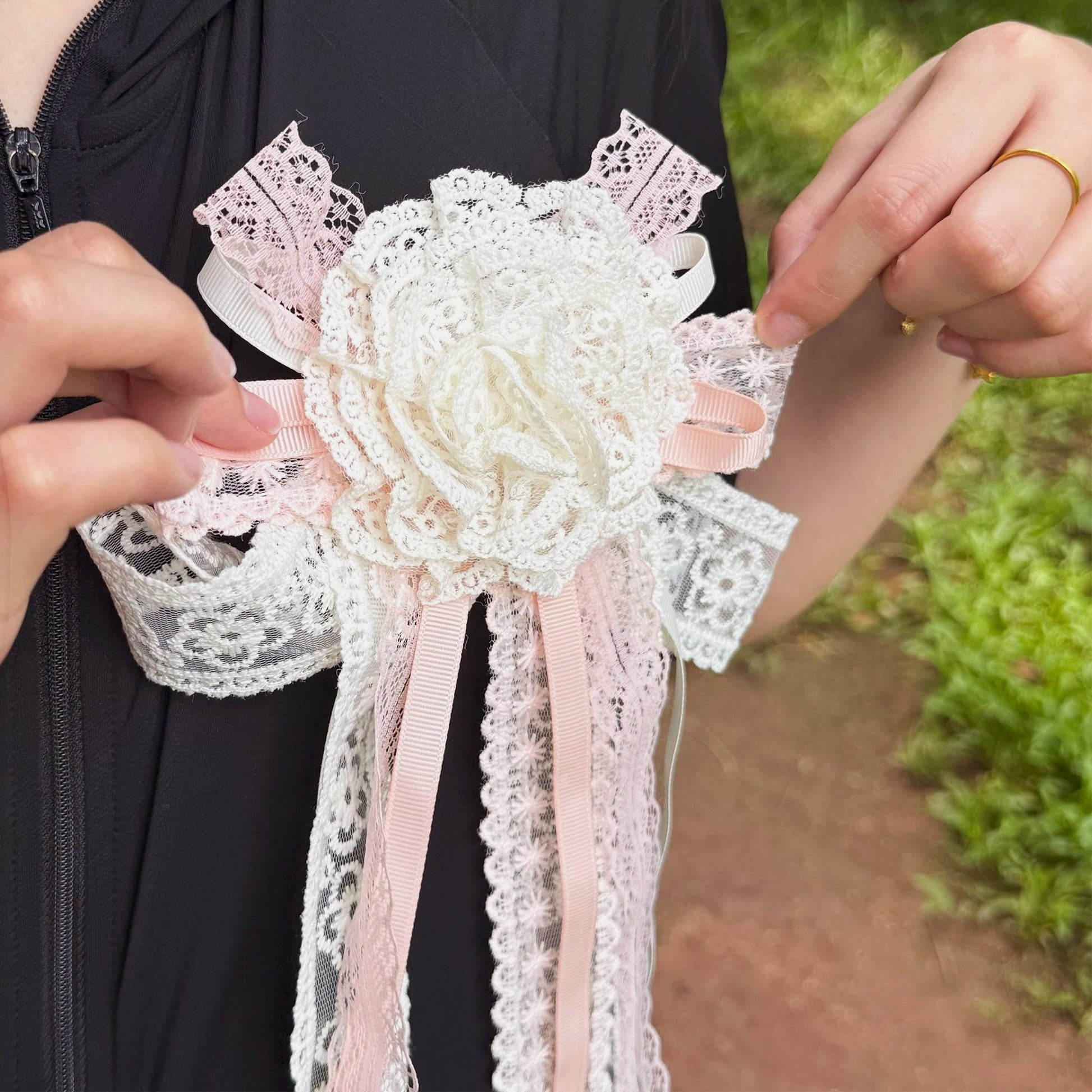 Shabby Chic Lace Valance: Rustic Pink Boho Window Curtain