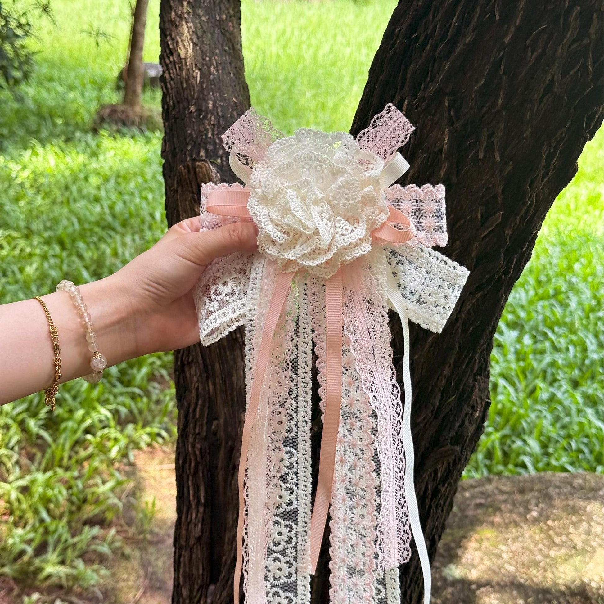 Shabby Chic Lace Valance: Rustic Pink Boho Window Curtain