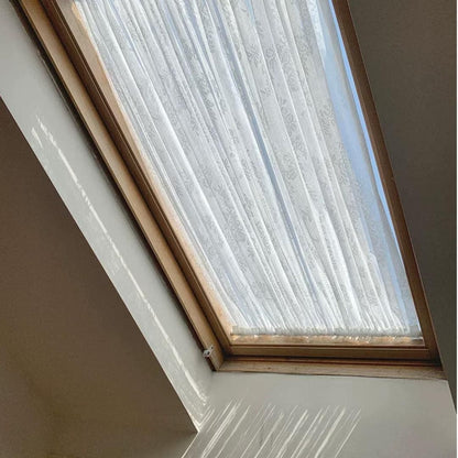 Door Curtain, Custom French Door Panel,Linen Skylight Curtains for Sun Shade,Sheer Lace Front Door Curtain, Sidelight Curtain (Single Panel)