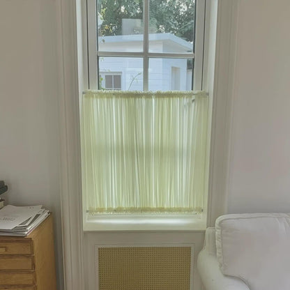 Door Curtain, Custom French Door Panel, Chiffon Door Curtains, White Sheer Lace Front Door Window Curtain, Sidelight Curtain (Single Panel)