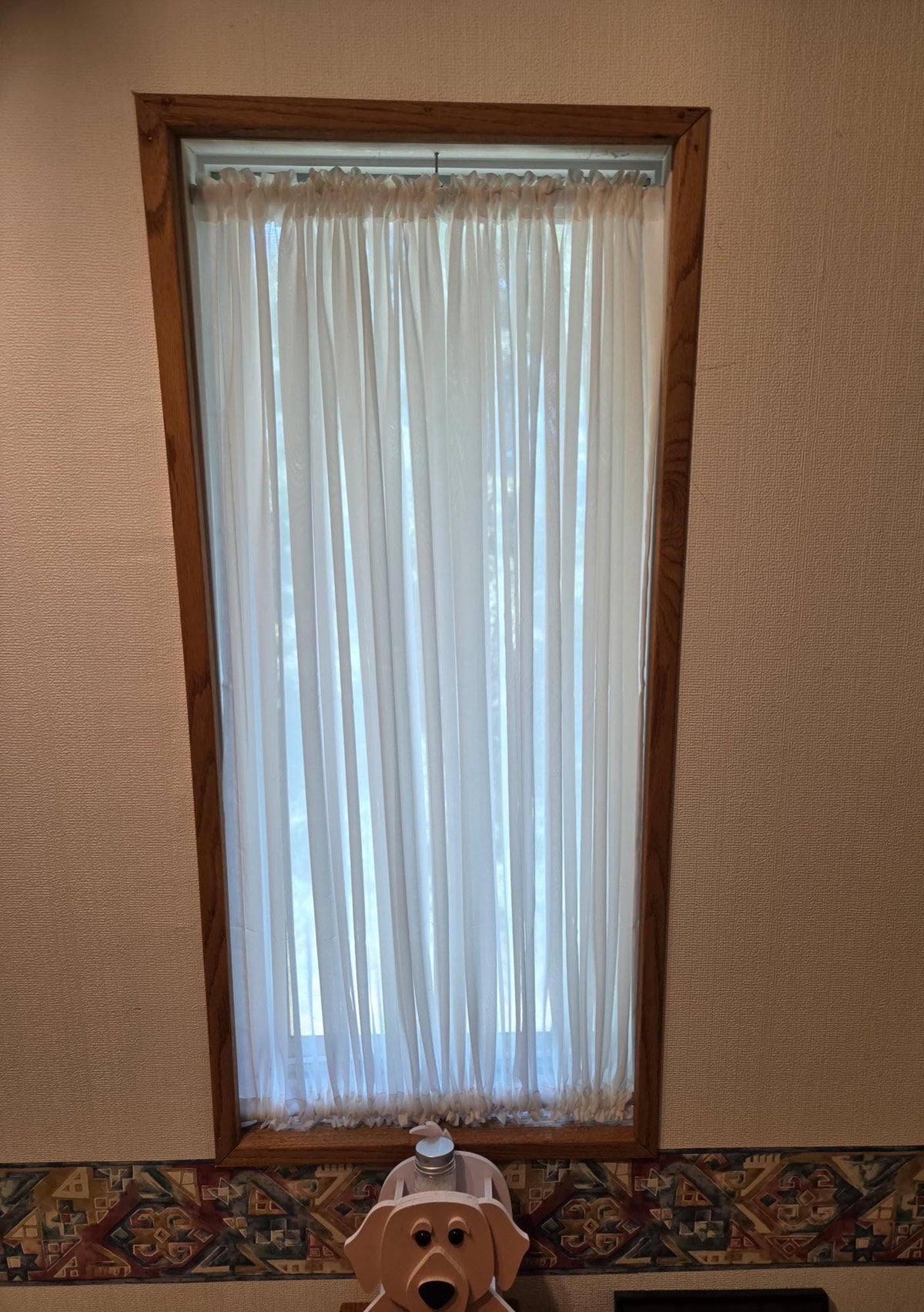Door Curtain, Custom French Door Panel,Linen Skylight Curtains for Sun Shade,Sheer Lace Front Door Curtain, Sidelight Curtain (Single Panel)