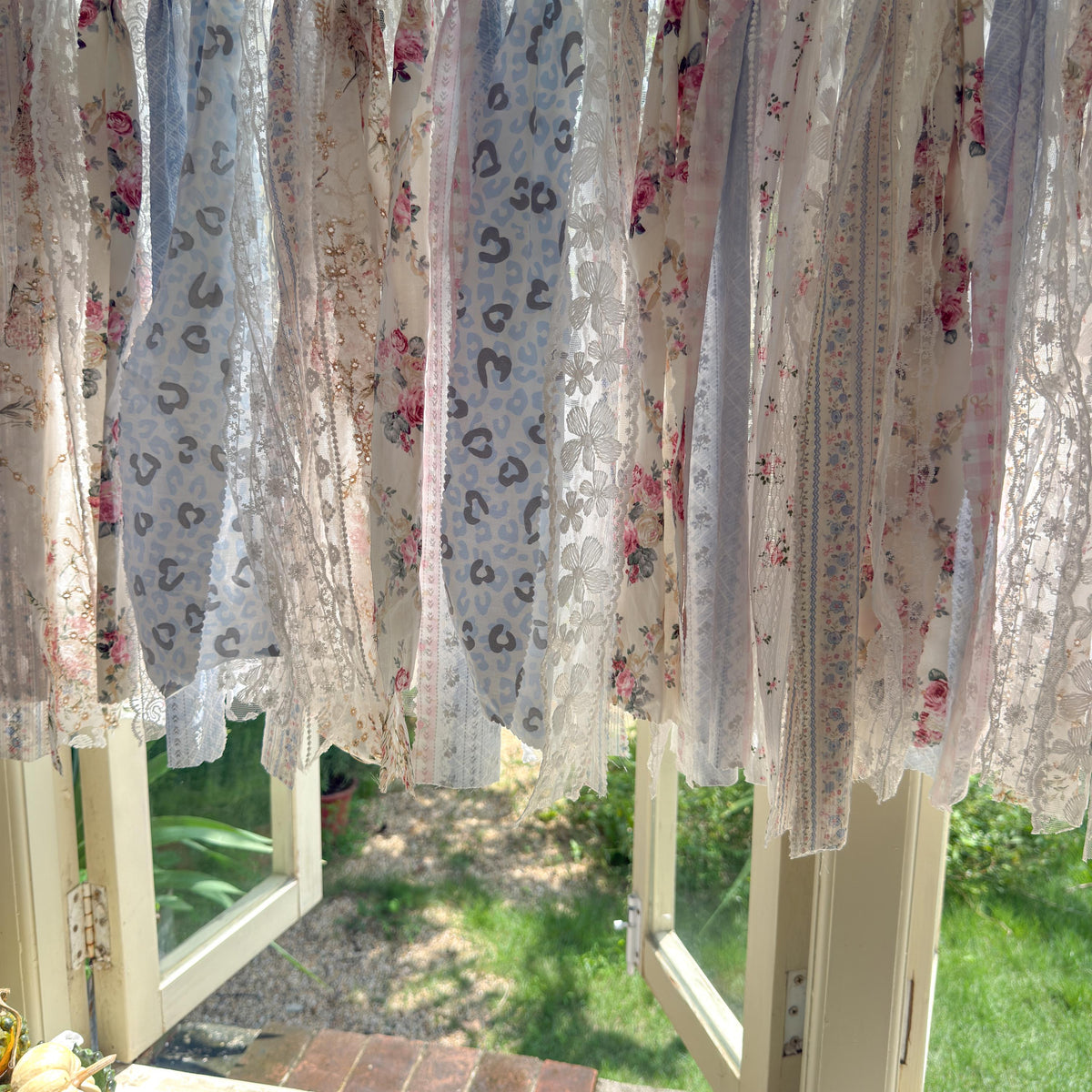 Custom Rustic Fringe Lace Valance, Shabby Chic Boho Window Curtains, French Country Decor, White Crochet Lace Cafe Curtain, H-24inch (61cm)