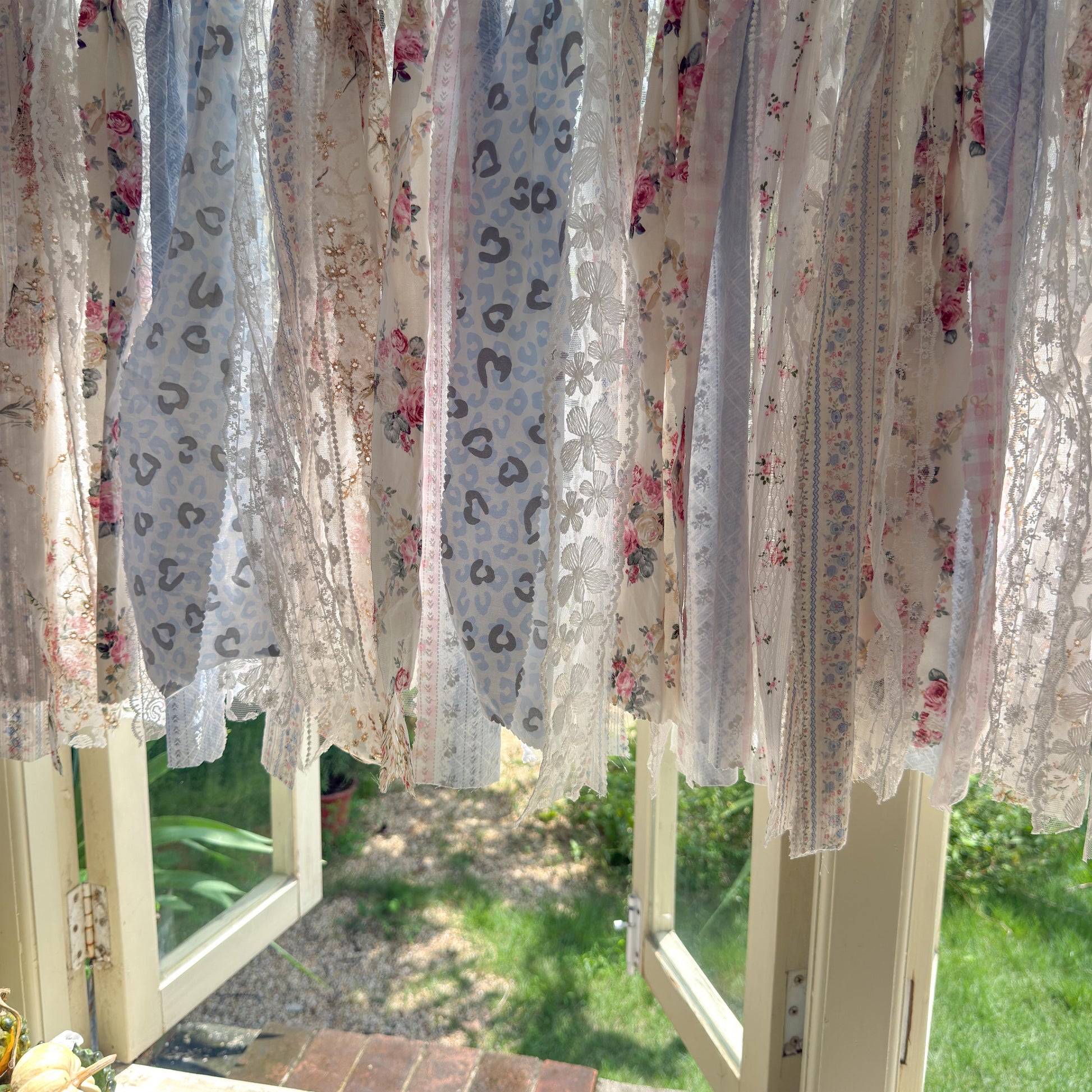 Custom Rustic Fringe Lace Valance, Shabby Chic Boho Window Curtains, French Country Decor, White Crochet Lace Cafe Curtain, H-24inch (61cm)