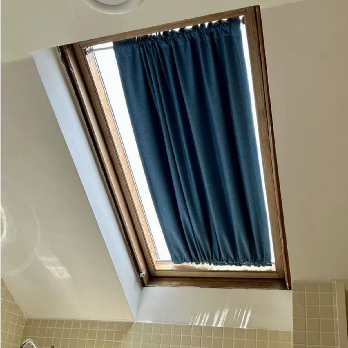 Blackout Door Curtain, Insulating Soundproof Panel, Linen Skylight Curtains for Sun Shade, Front Door Window Curtain (Single Panel)
