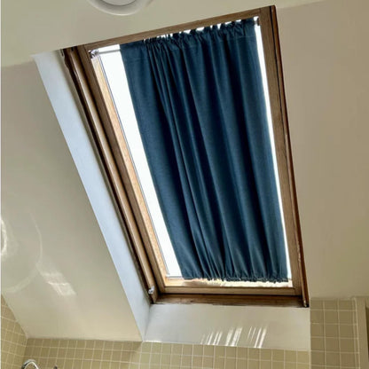 Blackout Door Curtain, Insulating Soundproof Panel, Linen Skylight Curtains for Sun Shade, Front Door Window Curtain (Single Panel)