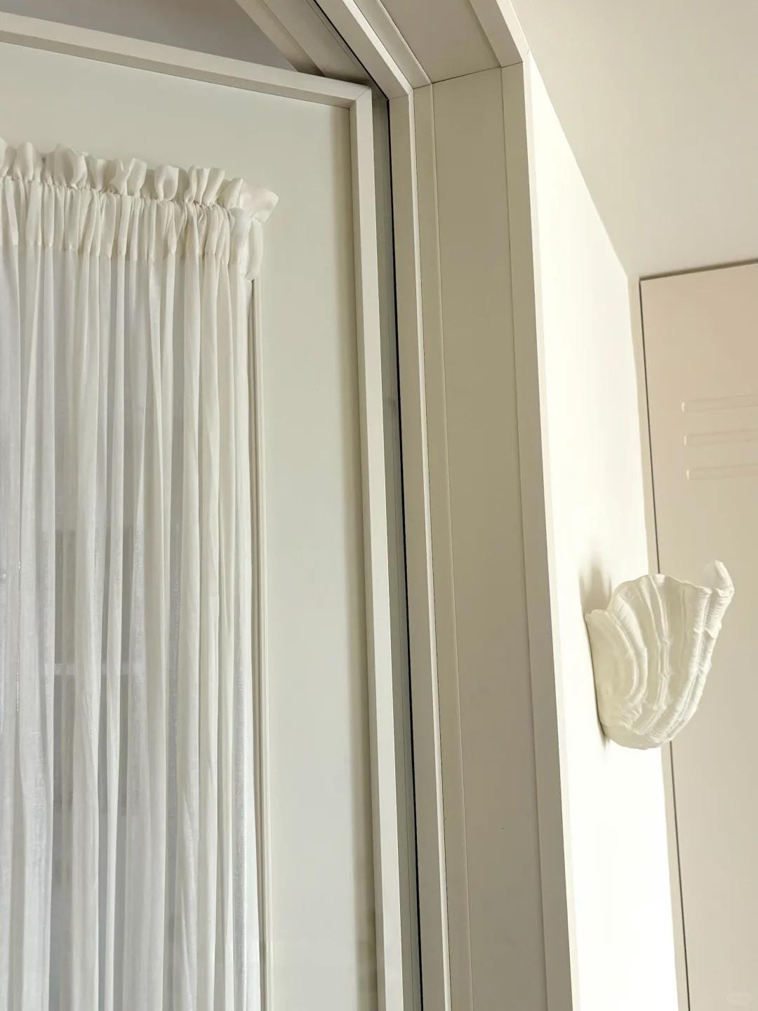 Door Curtain, Custom French Door Panel,Linen Skylight Curtains for Sun Shade,Sheer Lace Front Door Curtain, Sidelight Curtain (Single Panel)