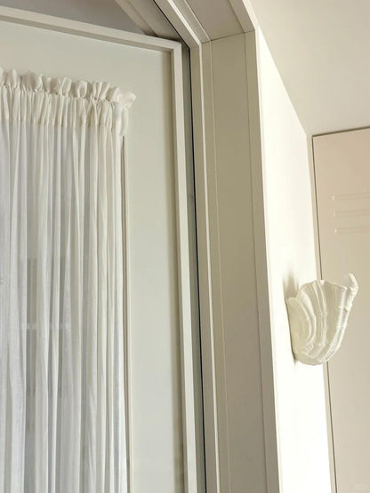 Door Curtain, Custom French Door Panel,Linen Skylight Curtains for Sun Shade,Sheer Lace Front Door Curtain, Sidelight Curtain (Single Panel)