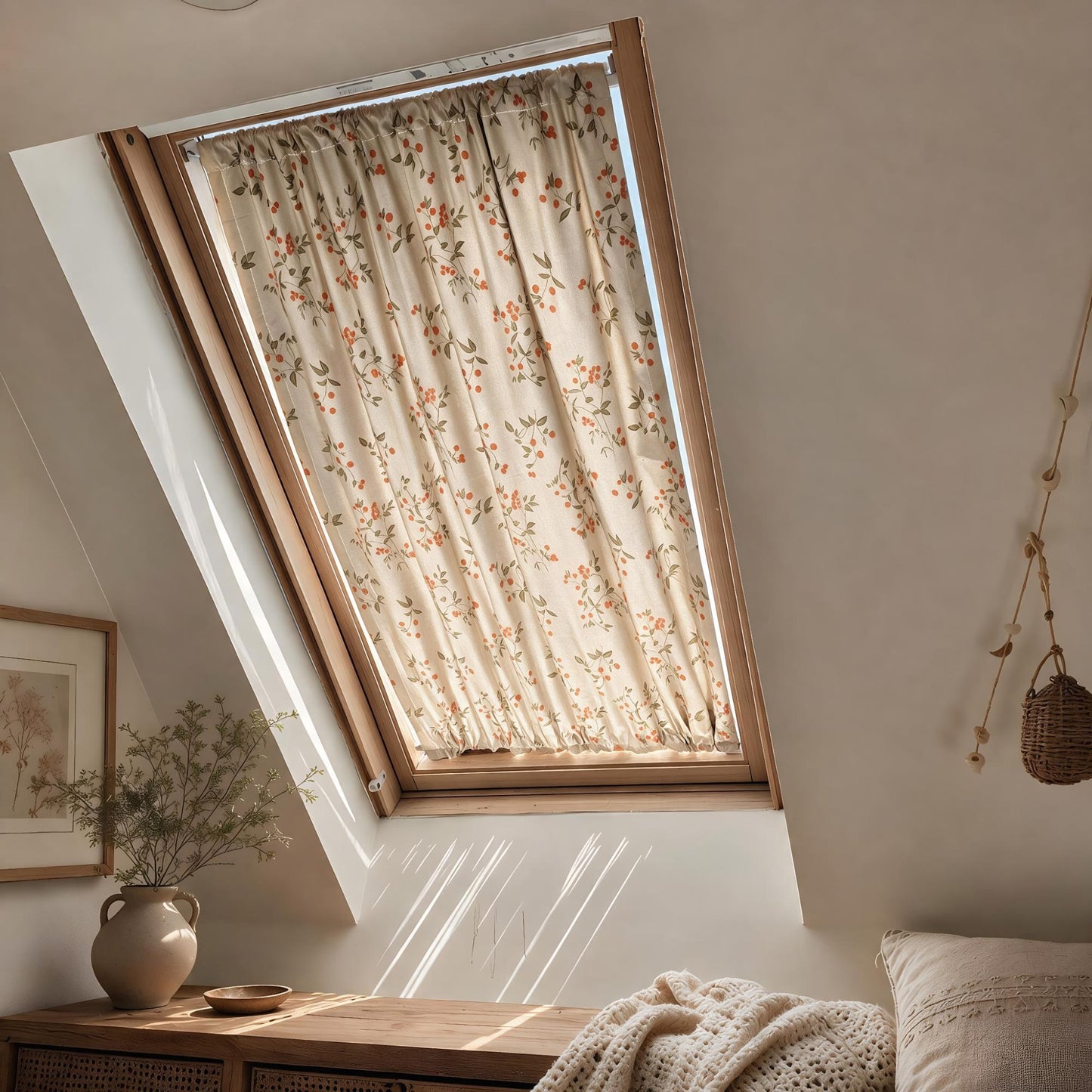 Blackout Door Curtain, Insulating Soundproof Panel, Linen Skylight Curtains for Sun Shade, Front Door Window Curtain (Single Panel)