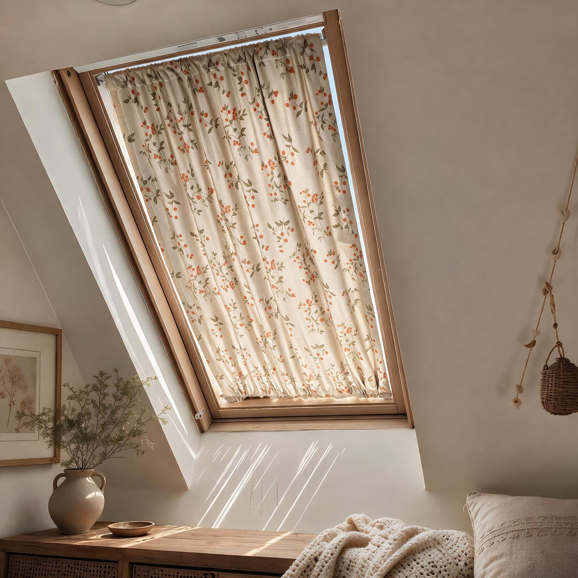 Blackout Door Curtain, Insulating Soundproof Panel, Linen Skylight Curtains for Sun Shade, Front Door Window Curtain (Single Panel)